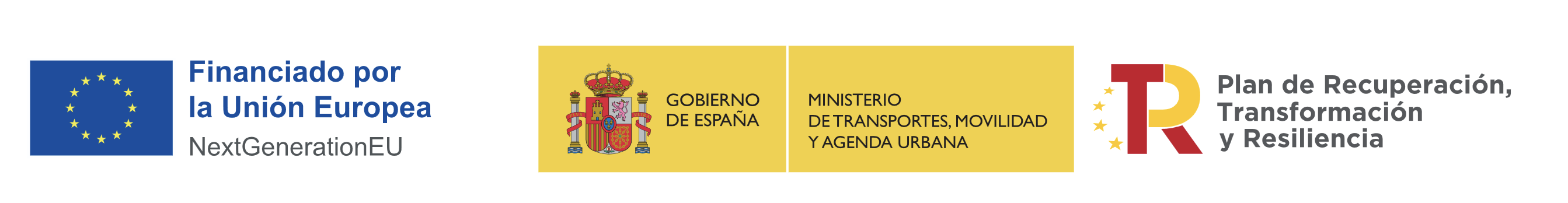 Financiado por la Unión Europea — NextGenerationEU. Gobierno de España, Ministerio de Transportes, Movilidad y Agenda Urbana. Plan de Recuperación, Transformación y Resiliencia.